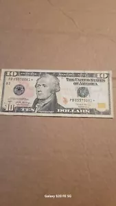 ten dollar bill star note Pb 05570082* Year 2017 - Picture 1 of 3