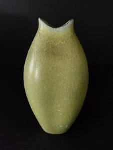 Mid Century Fischmaulvase 🌷 KARLSRUHER MAJOLIKA 🌷 gelbgrün 6179 - Bild 1 von 8