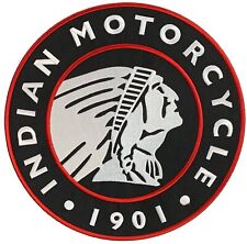 New listing
		INDIAN 10 INCH EMBROIDERY BACK MOTORCYCLE PATCH RED,WHITE & BLACK USA SELLER