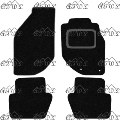 FITS VOLVO C70 1997 TO 2005 TAILORED BLACK CARPET CAR FLOOR MATS SET (2 CLIPS) - Image 1 of 4