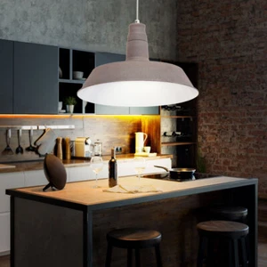 Alta Qualità Pendolo Lampada Taupe Motivo Camera da Letto Loft Coprire Big Luce - Foto 1 di 9