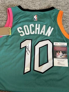 Jeremy Sochan Signed San Antonio Spurs City Edition Jersey JSA COA Auto NBA - Picture 1 of 4