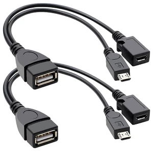 Confezione 2x Adattatore Cavo OTG per Firestick 4K Amazon TV Aggiungi Tastiera USB HDD ecc - Foto 1 di 15
