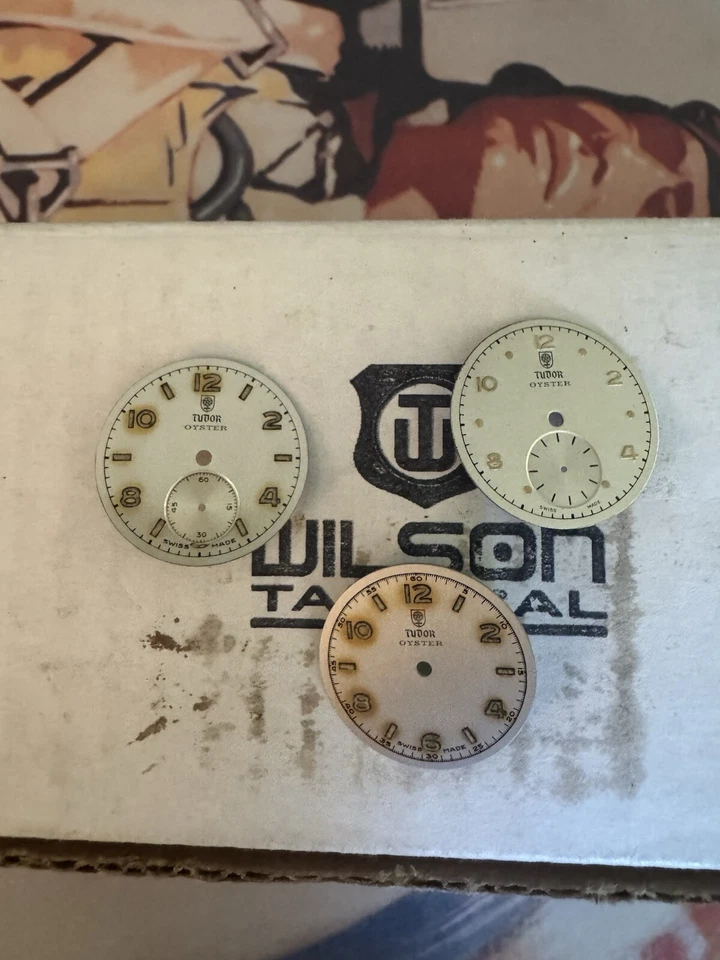 Lote de 3 piezas vintage esfera rosa grande Tudor  Foto 1 de 1