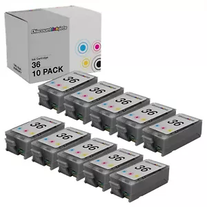 10PK COLOR 1509B002 Inkjet Cartridge for Canon CLI36 PIXMA iP100 mini260 mini320 - Picture 1 of 7