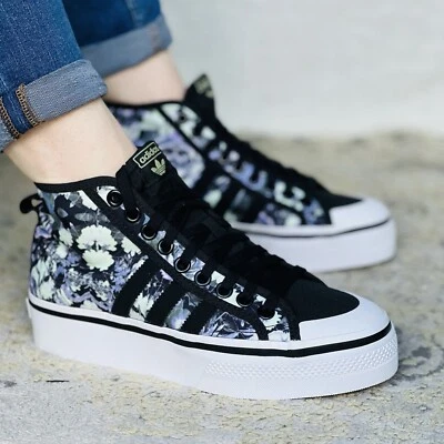 Tênis Adidas Original Nizza Plataforma Média Feminino Tamanho 7.5 Sapatilhas #260 - Imagem 1 de 4