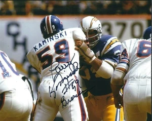 Autogramm 8x10 Larry Kaminski Denver Broncos Foto - mit Echtheitszertifikat - Bild 1 von 1