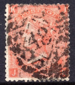 GB QV 1866 4d Vermilion SG93 / SG94 Plate 9 Letters CD Good Used - Picture 1 of 2