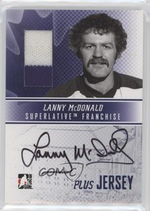 2008 ITG Superlative Franchise Plus Jersey Blue Lanny McDonald #AP-LM Auto HOF