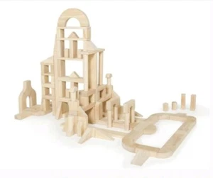 Guidecraft 110 Piece classroom Block Science Unit Block Set D in Natural - Picture 1 of 3