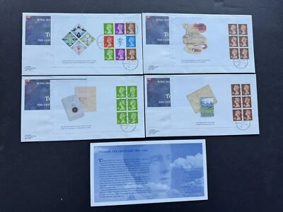 Great Britain 1992 FDC +Booklet Pane Set of 4 +Tolkien Centenary +Cachet +Card - Image 1 of 2