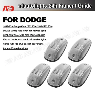 Cab Roof Top Marker Running Light Housing OEM For 03-18 Dodge Ram 1500 2500 3500 - Image 1 of 4