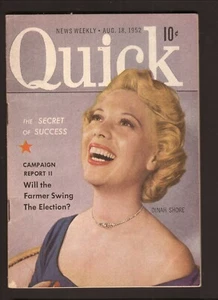 Dinah Shore--1952 Quick Magazine - Bild 1 von 1