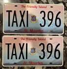 License Plate     St. Maarten Taxi  396   Nos Unused Mint