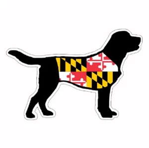 Maryland Flag Dog Vest Die Cut Sticker NEW Fast Free Ship - Picture 1 of 4