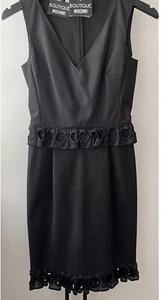Moschino boutique Black Cotton Stretch Dress Size IT 40 UK 8 - Picture 1 of 8