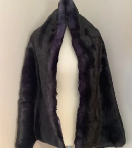 Debenhams Maria Grachvoge Salt Purple Faux Fur Shawl - Bild 1 von 5
