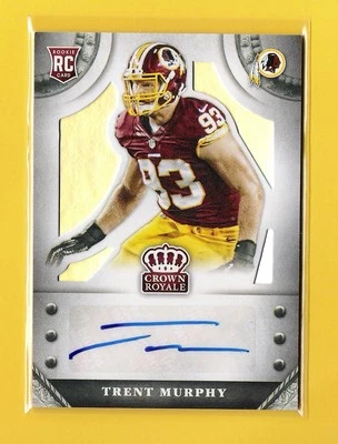 Trent Murphy 2014 Crown Royale Rookie Signatures Silver Plaid #54/75 MINT/N/MINT - Image 1 of 2