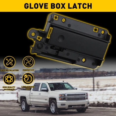 Black For 2008-2013 Chevrolet Silverado 1500 Upper Glove Box Latch Accessories A - Image 1 of 4
