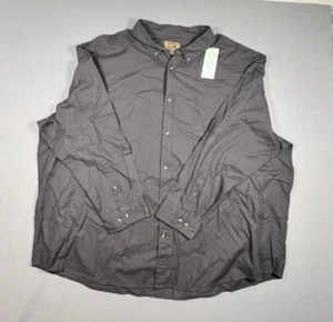 NEW Mens 4XL  Foundry Gray Long Sleeve Oxford Button Down Dress Shirt - Picture 1 of 6