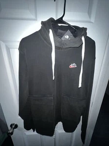 New Black Mens Nike Hoodie Pullover Small Worn In Stand Out Hood Pocket $120 - Bild 1 von 1
