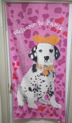 Vintage 2000 Disney 102 Dalmatians Movie Beach Towel Welcome to Paris! 56x28 (A) - Image 1 of 3