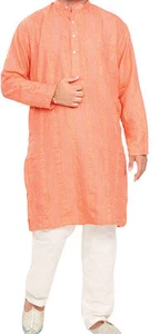 Nuevo Indio Pakistaní Estilo HOMBRE Kurta Pijama Cuello Alto Patrón TALLA S/M / - Bild 1 von 15