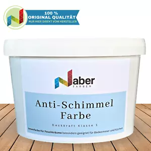 2,5 L Antischimmelfarbe, Feuchtraumfarbe, Schimmelfarbe, WEISS - MATT - Bild 1 von 4