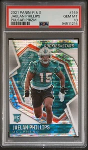 2021 Rookies & Stars Pulsar Prizm Rookie Card PSA 10 Jaelan Phillips Dolphins - Picture 1 of 2