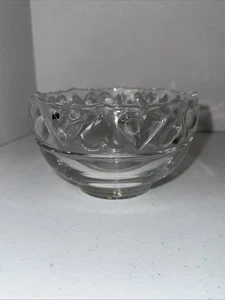 Tiffany & Co. 5" Glass Bowl With Raised Heart Design - Picture 1 of 5