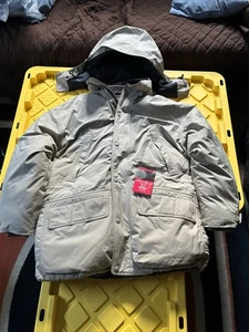Vintage Eddie Bauer Premium Goose Down Mens Parka Outdoor Ski Coat Med Beige . - Picture 1 of 6