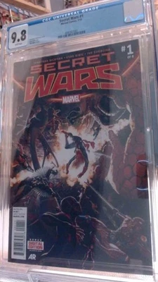 Secret Wars #1 Marvel 2015 CGC 9.8 WP Alex Ross Cover/Jonathan Hickman Story - Image 1 of 2