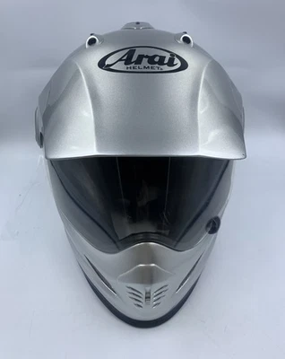 Genuine Arai XD DOT SNELL Helmet Size Small Grey W/Blue Interior Good Condition. - Image 1 of 4