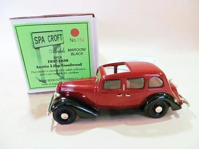 SPA CROFT SPC9 '1937-1939 AUSTIN 14HP GOODWOOD' GRANATE/NEGRO. 1:43 sin usar, en caja/en caja Foto 1 de 4