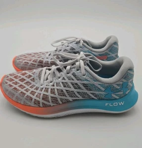 Under Armour Flow Velociti Wind Women’s Running Shoes Size 7.5 White Blue Orange - Picture 1 of 7