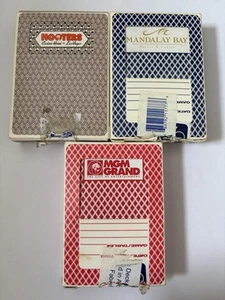 3 Decks of full cards from Hooters MGM Grand & Mandalay Bay casinos in Las Vegas - Picture 1 of 5