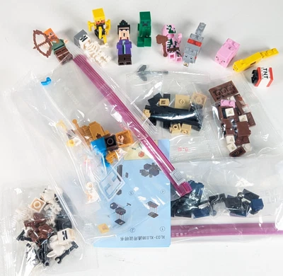 LEGO Minecraft Mini Figura Paquete Lote de 15 Personas Animales Accesorios Foto 1 de 4