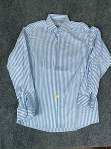 ETON Hemd Herren 41/16 weiß blau gestreift Langarm Kragen modern - Bild 1 von 6
