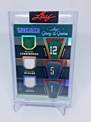 Hoja Gloria del Juego 2025 Cunningham McNabb Hurts Tradición Holo 23/25 Foto 1 de 2