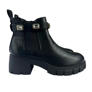 Madden NYC Damenstiefel Größe 9 Strass Kettensohle Chelsea-Stiefelette - Bild 1 von 11