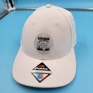 NUEVO Drywall Moss PBC Gorra SPF50 Pukka Protección Solar Blanco Snapback Sombrero - Imagen 1 de 11