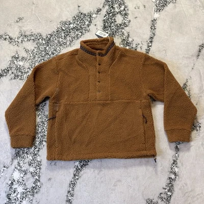 Alpine Design Jacket Women Sz S Caramel Latte Sherpa Pullover 1/4 Snap Outdoor - Image 1 of 4