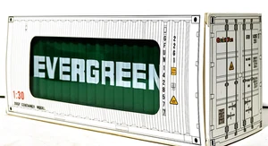 EVERGREEN - 1:30 - 20GP - ABS Shipping Container Model - Model Train Load - New - Picture 1 of 8