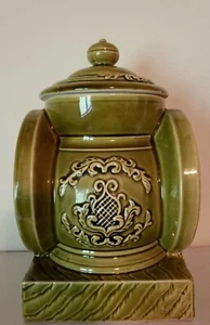 VINTAGE GREEN ANTIQUE COFFEE GRINDER CERAMIC COOKIE JAR 11.5 X 6.5 X 6' - Picture 1 of 8