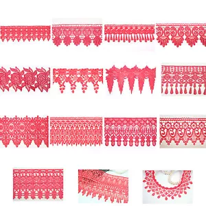 3",4",4,5",4,75",5",5,75",5 1/8",6",7,5" bestickt Koralle Spitze Zum Selbermachen Borte - Bild 1 von 13