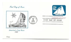 U598 America's Cup Embossed Envelope Lorstan FDC - Picture 1 of 1