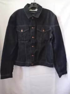 Men's FRENCH CONNECTION Size L Color Dark Blue Authentic Classic Denim Jacket - Picture 1 of 11