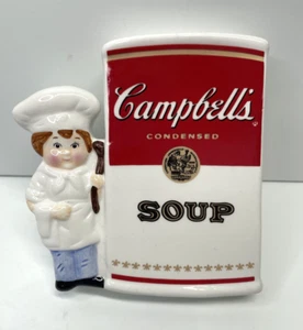 Campbell's Soup Spoon Rest 1997 Advertising Ceramic Kid Chef - Picture 1 of 3