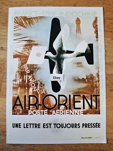 AIR FRANCE Menu Vintage AIR ORIENT Poster Image Original A/F Issue #9 - Picture 1 of 3