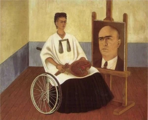 Impresión o lienzo - Autorretrato con el doctor Farill - por Frida Kahlo - Imagen 1 de 1